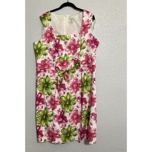 Kim‎ Rogers Woman Pink & White Multicolor Straight Sleeveless Dress - SZ 20